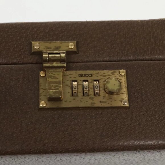 GUCCI Trunk Leather Brown Gold - Picture 9 of 14